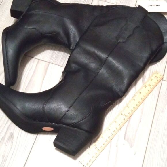 (RBC118) Rollda Cowboy Western Boots with Chunky Heel Sz 11 - Picture 7 of 12